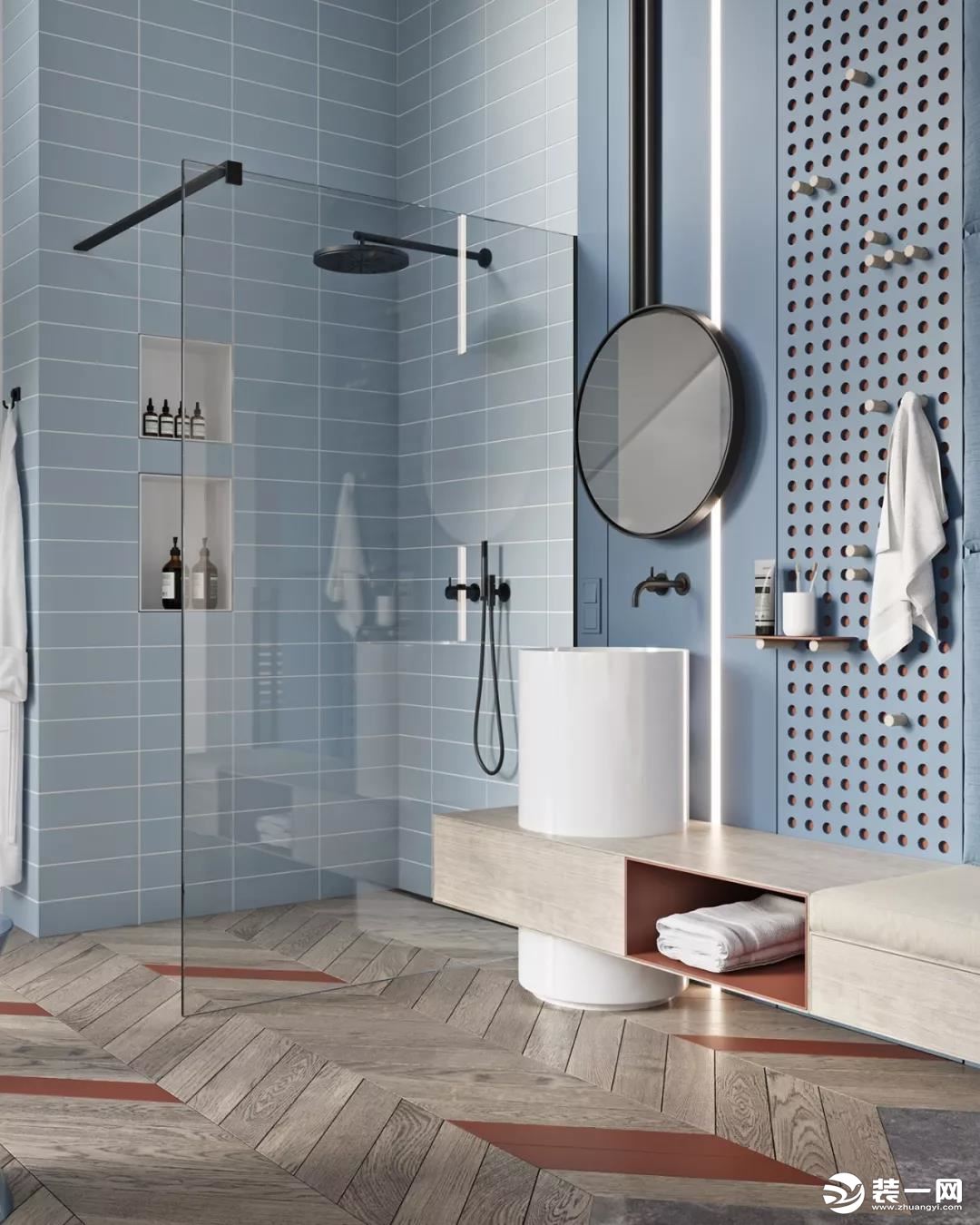 卫生间淋浴房地面效果图 – 设计本装修效果图